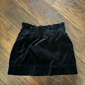 The Beaufort Bonnet Company Black Velvet Gathered Waist Skirt
